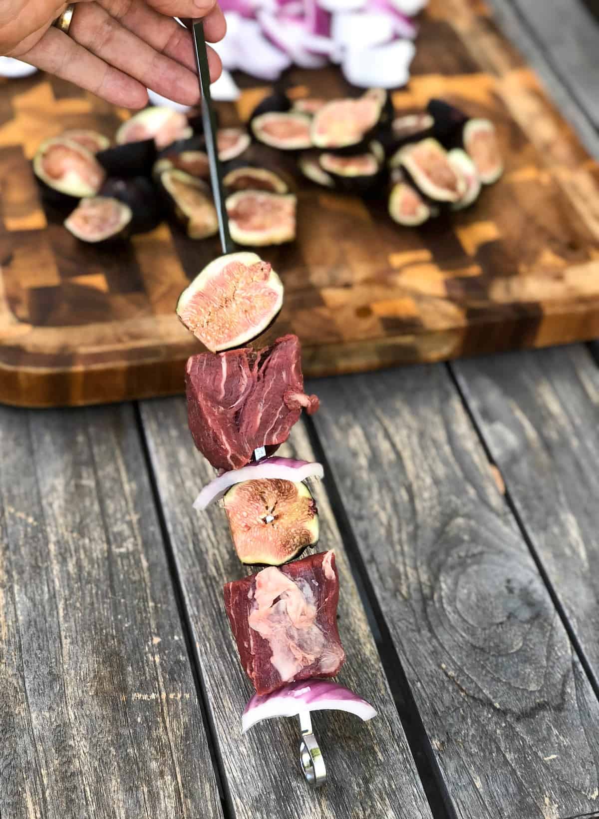 Fig and Beef Kabobs. So delicious!