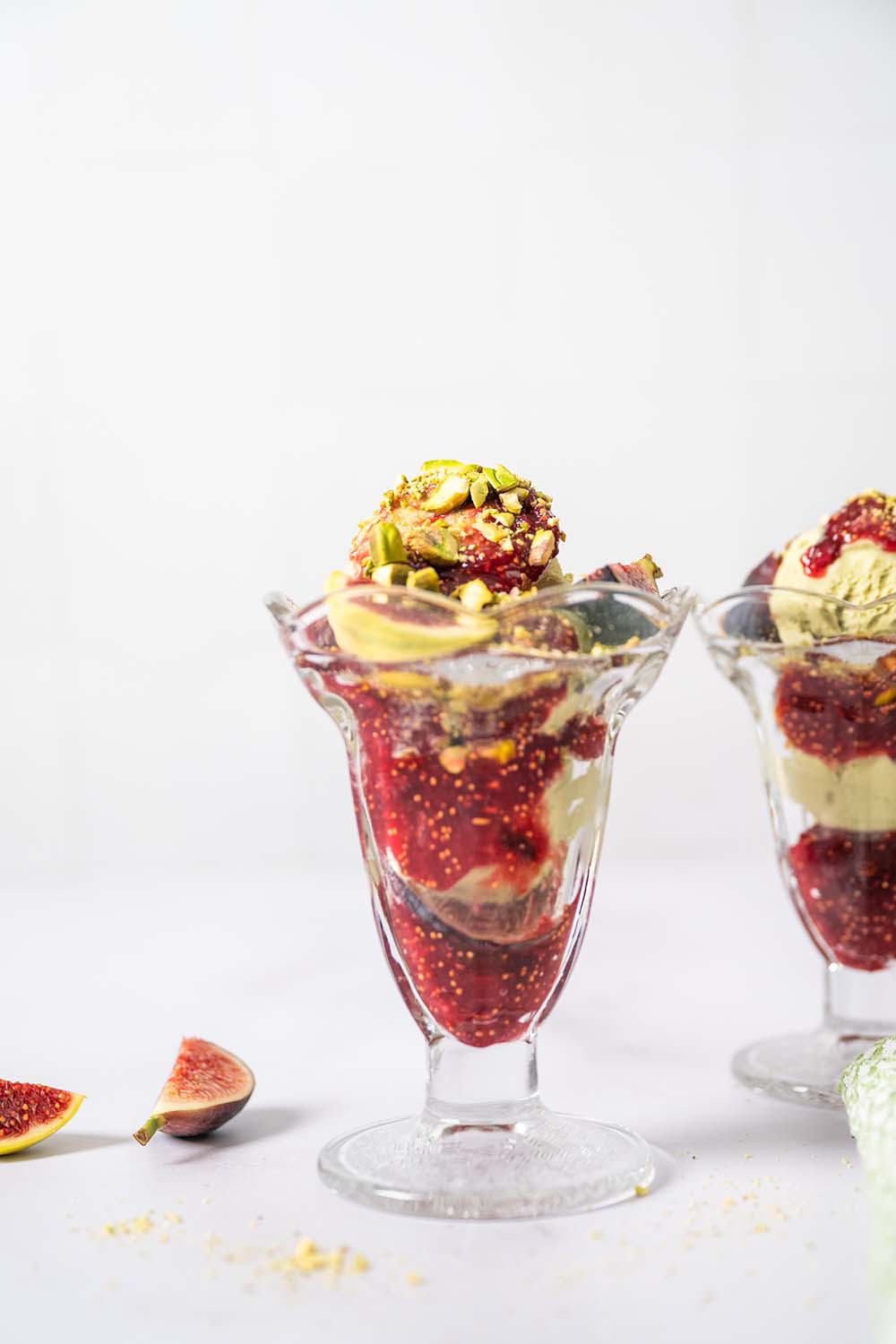 Fig Pistachio Ice Cream Sundae