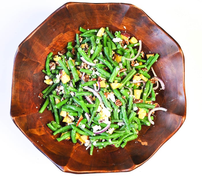 California Harvest Salad - Ingredients Mixed Together in Bowl