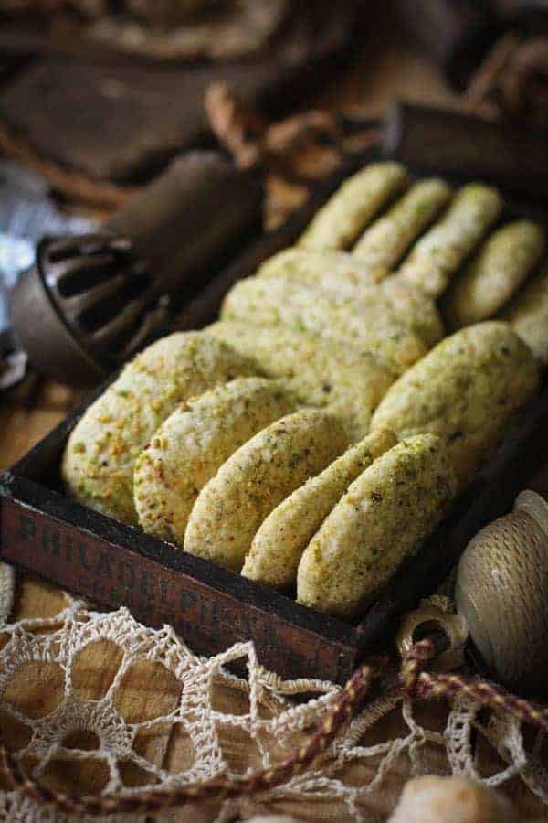 Pistachio Log Cookies
