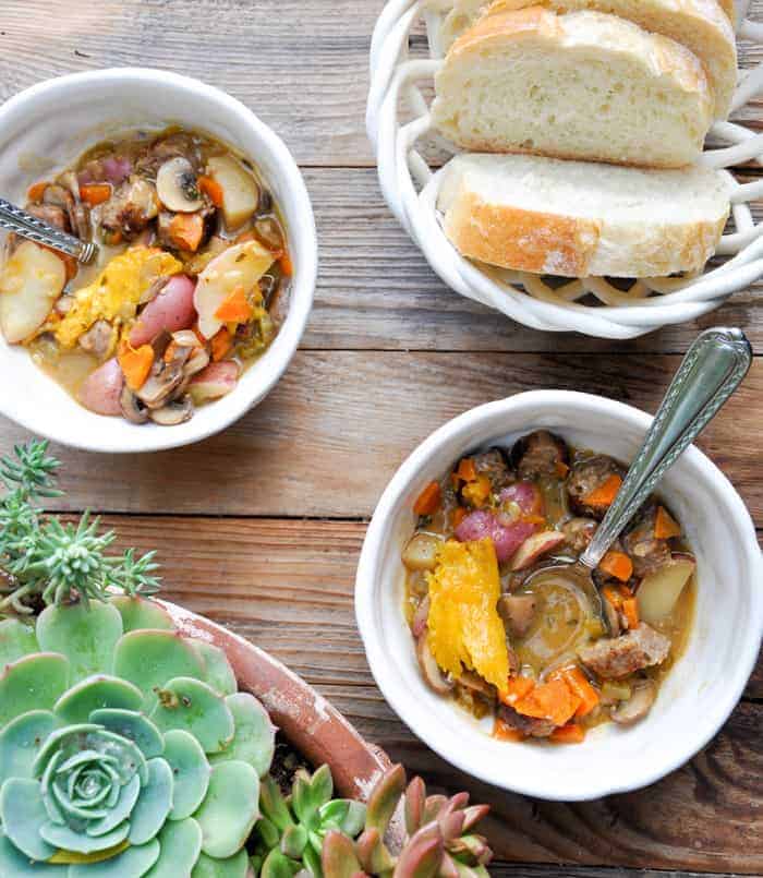 A Simple Stew Recipe for Fall Served in a Pumpkin Tureen