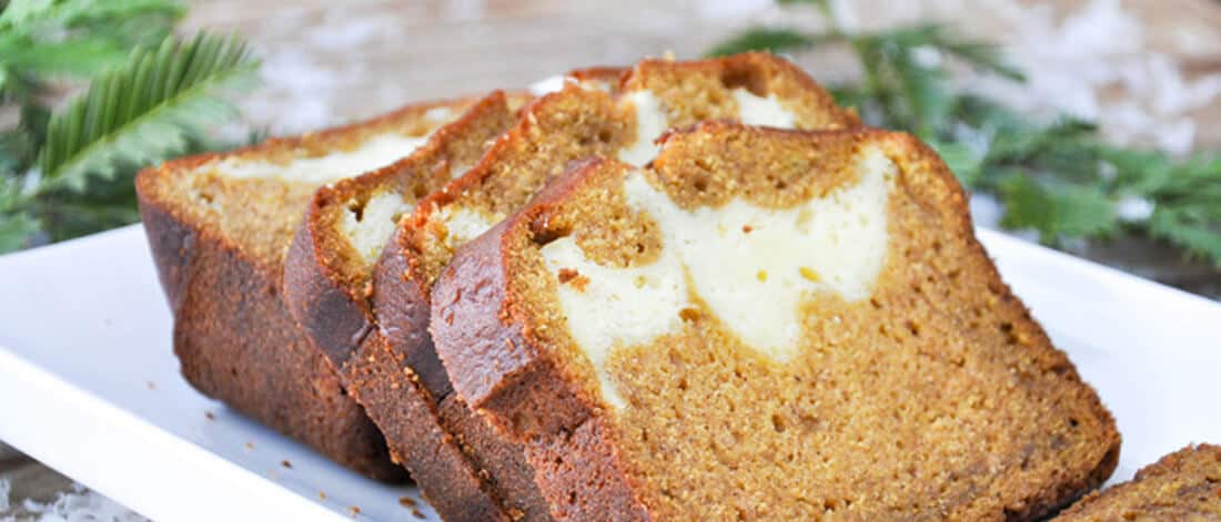 Pumpkin Bread with Cream Cheese Filling