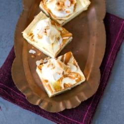 Pumpkin Ricotta Cheesecake Bars from Salt and Wind