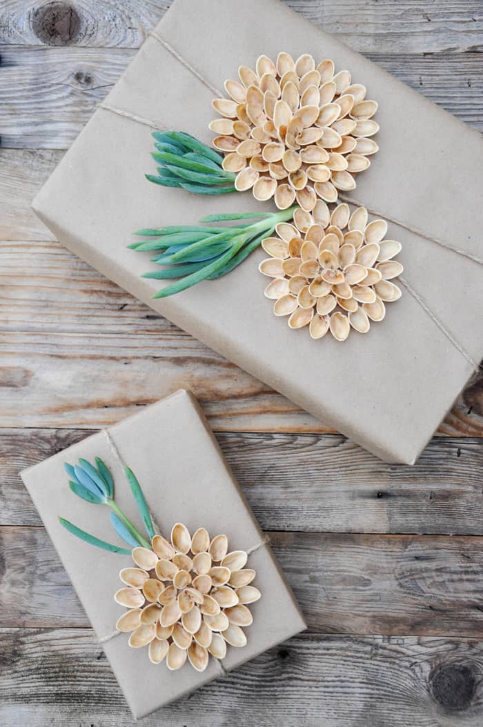 A natural alternative to plastic bows.  Pistachio Shell bows make quite the statement!