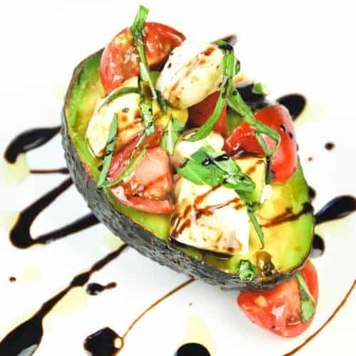 A Really Easy Avocado Recipe; Caprese Stuffed California Avocados