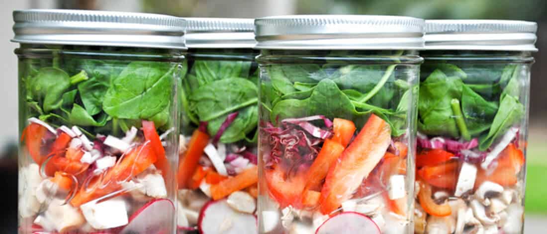 Mason Jar Salad - Make Salad in a Jar!