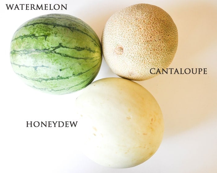 Watermelon, Cantaloupe, and Honeydew 