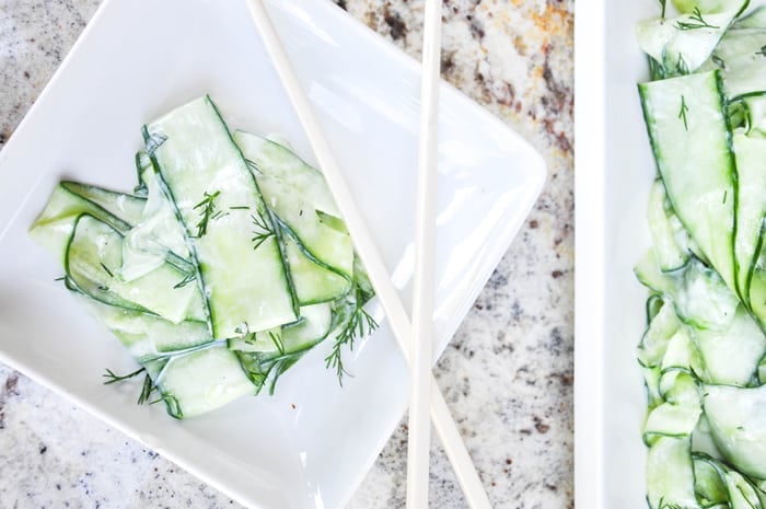 Cucumber Ribbon Salad - Comfortably Domestic