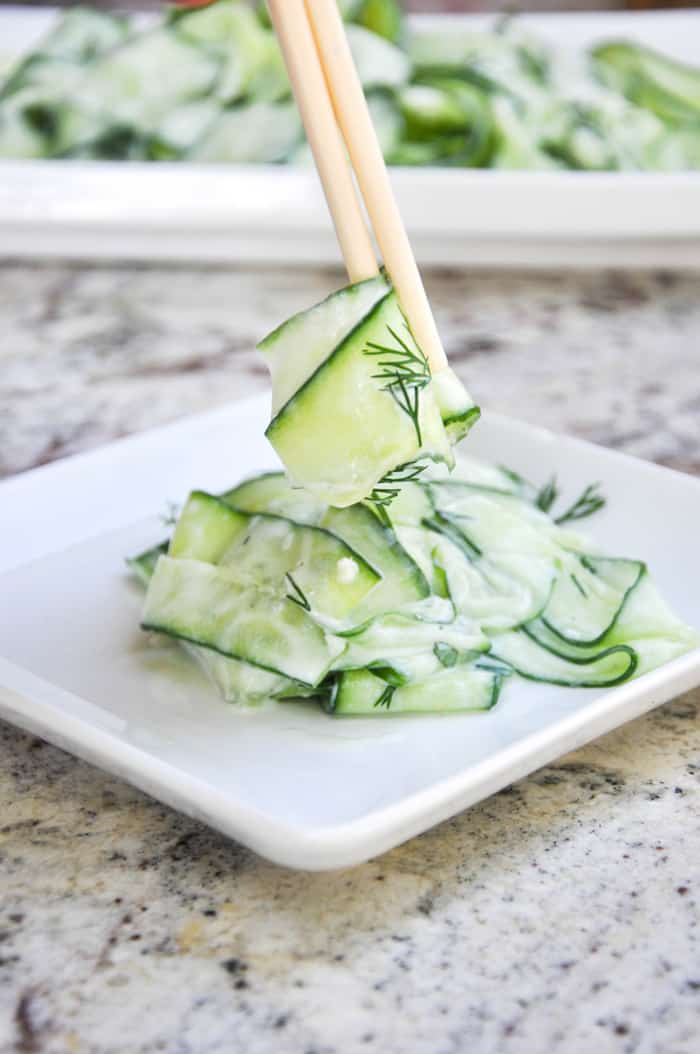 Cucumber Ribbon Salad - Comfortably Domestic