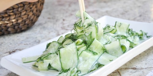 Cucumber Ribbon Salad with Fresh Herb Dressing