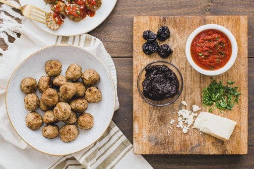 Plum Good Turkey Meatballs with Prune Puree