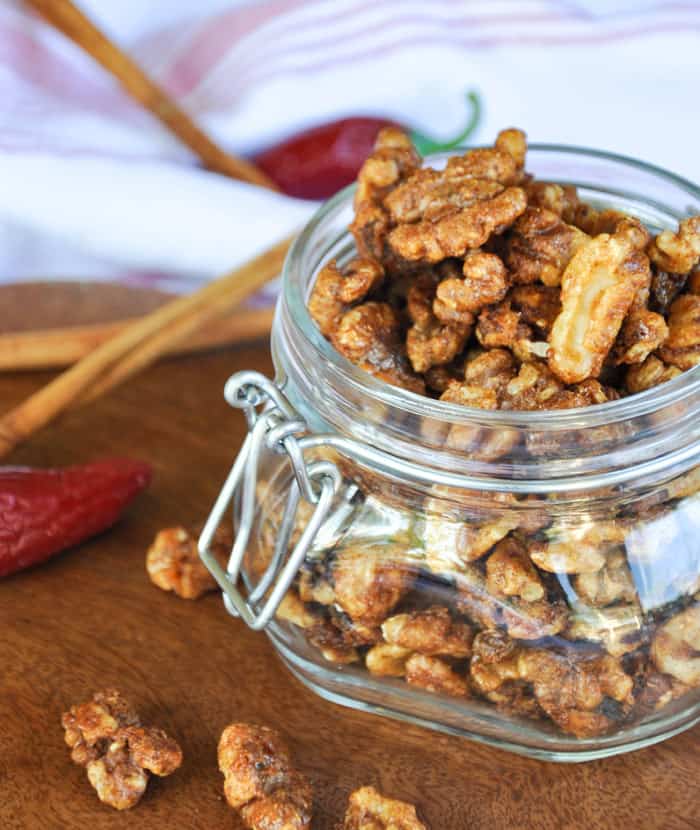 Fiery Candied Walnuts. Soooo good!