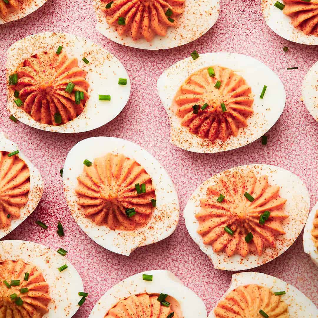 Laura Bush's deviled eggs probably looked like these beauties from our friend Vy Tran