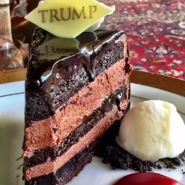 Three Layer Trump Chocolate Cake