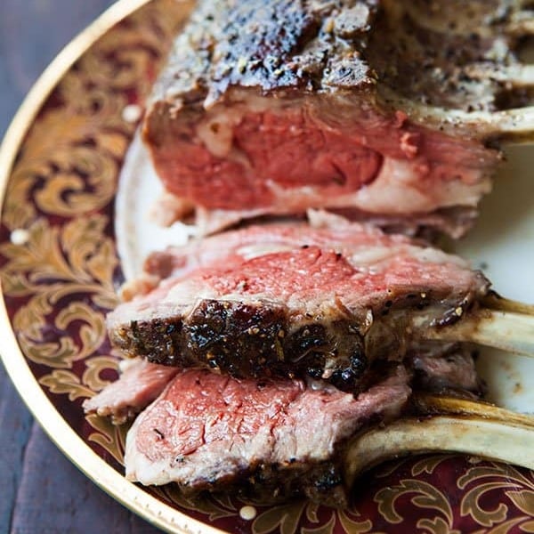 Roasted Rack of lamb, a Clinton family favorite