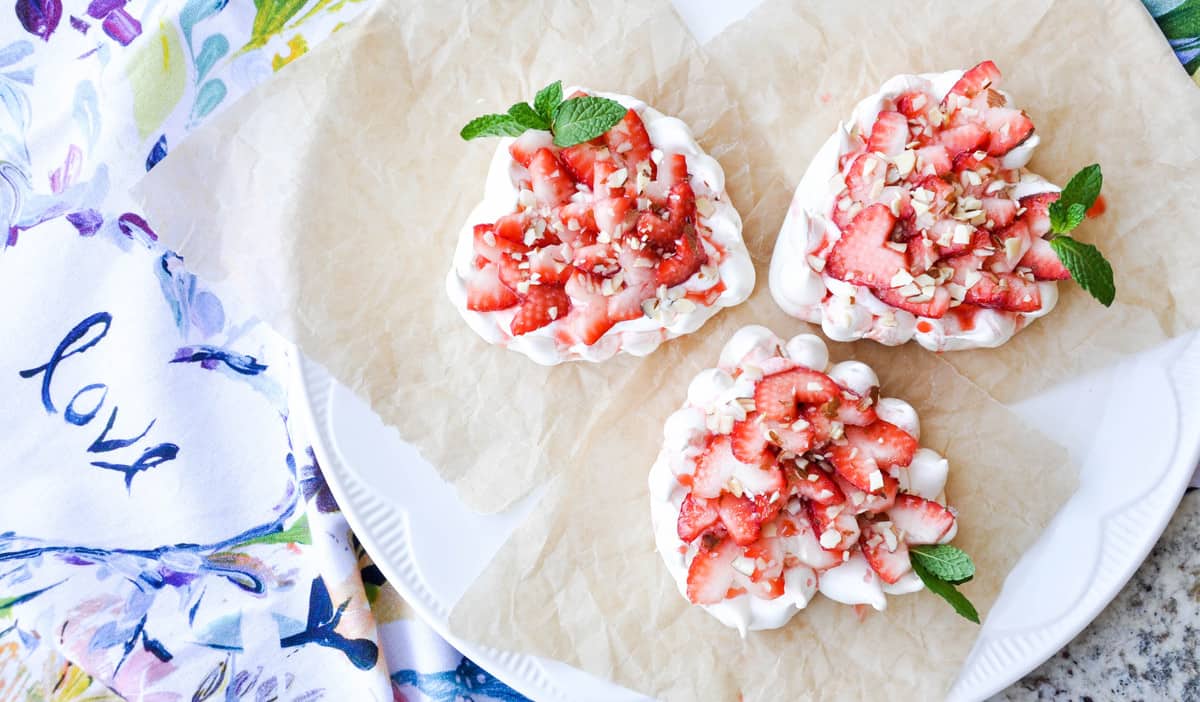 Strawberry Pavlova Hearts