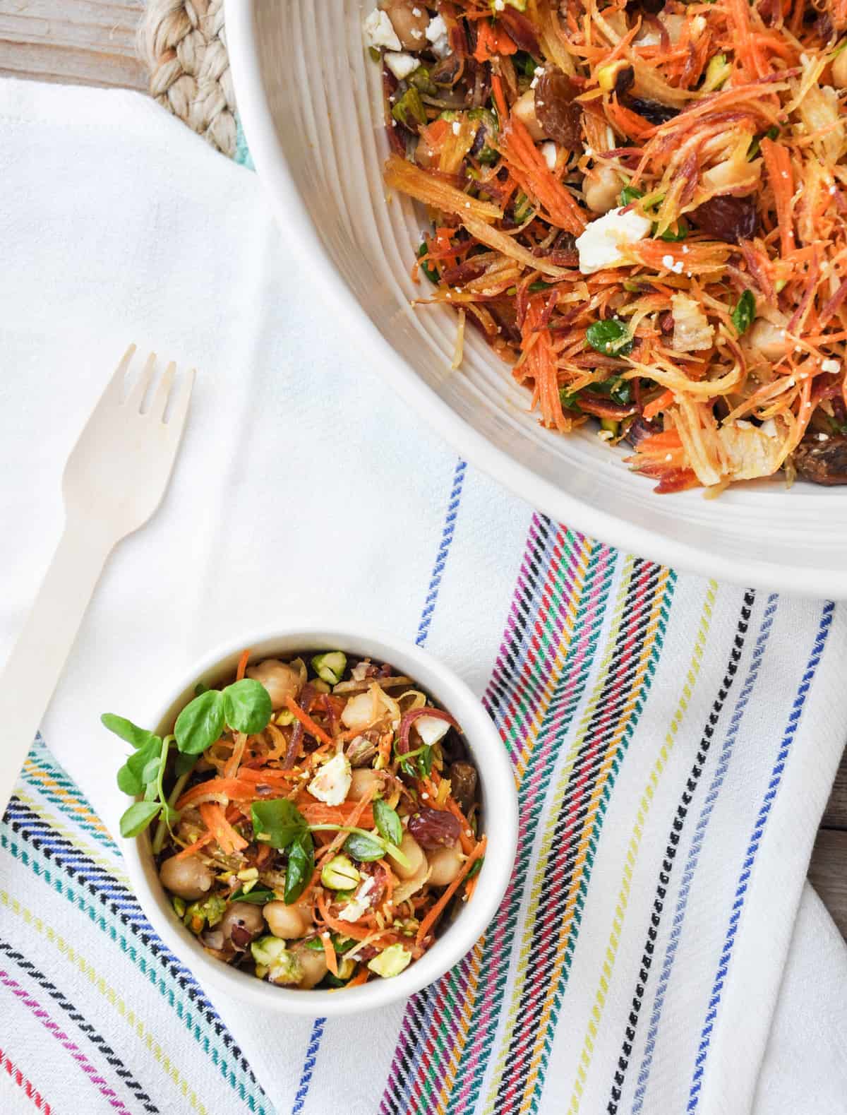 Sunshine Carrot Raisin Salad recipe in bowls