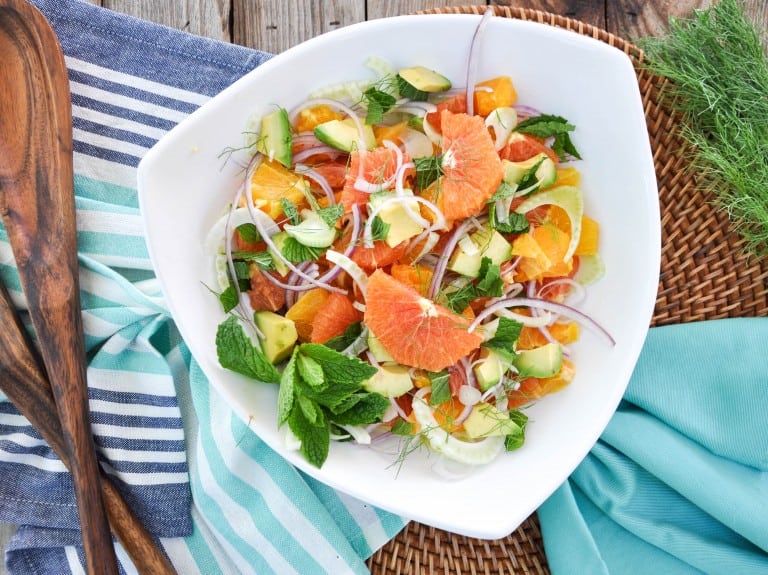 Spring Citrus Salad with Fennel + Poppyseed Dressing California Grown
