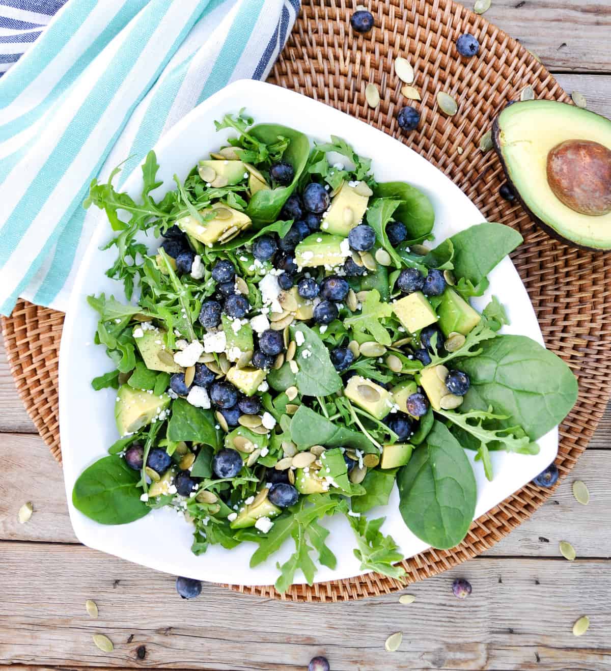 Blueberry Avocado Salad with Honey Dijon Dressing