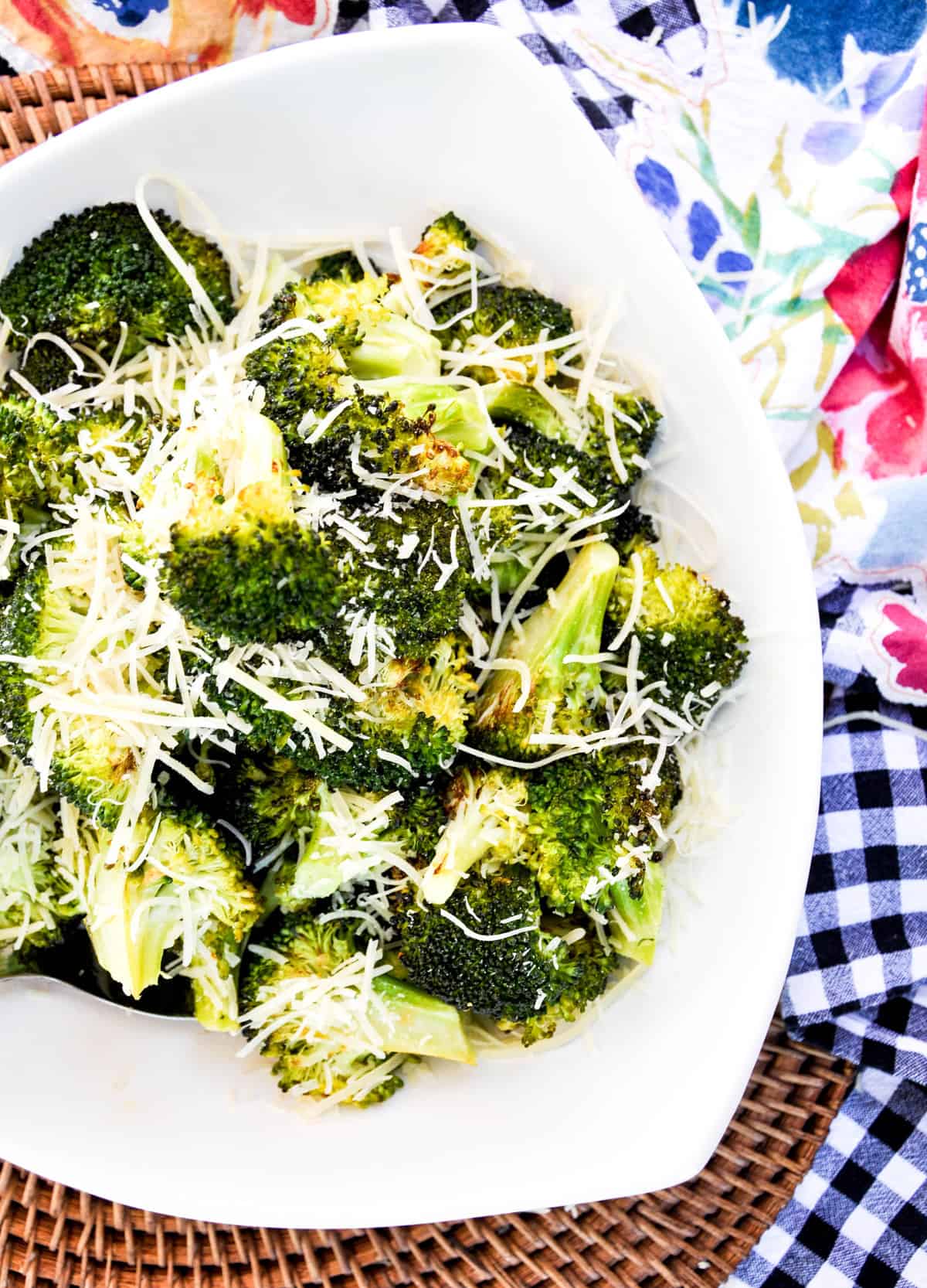 Roasted Garlic Broccoli with Parmesan