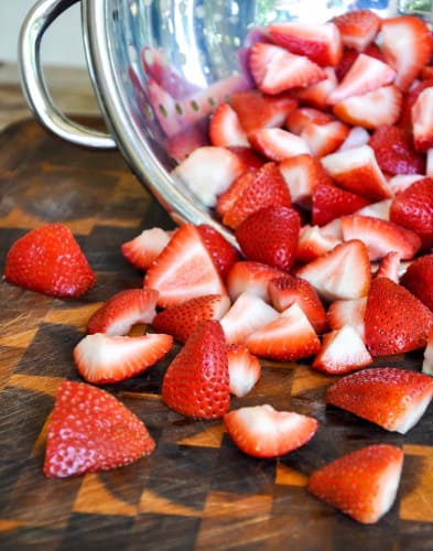 fresh strawberries for vinaigrette