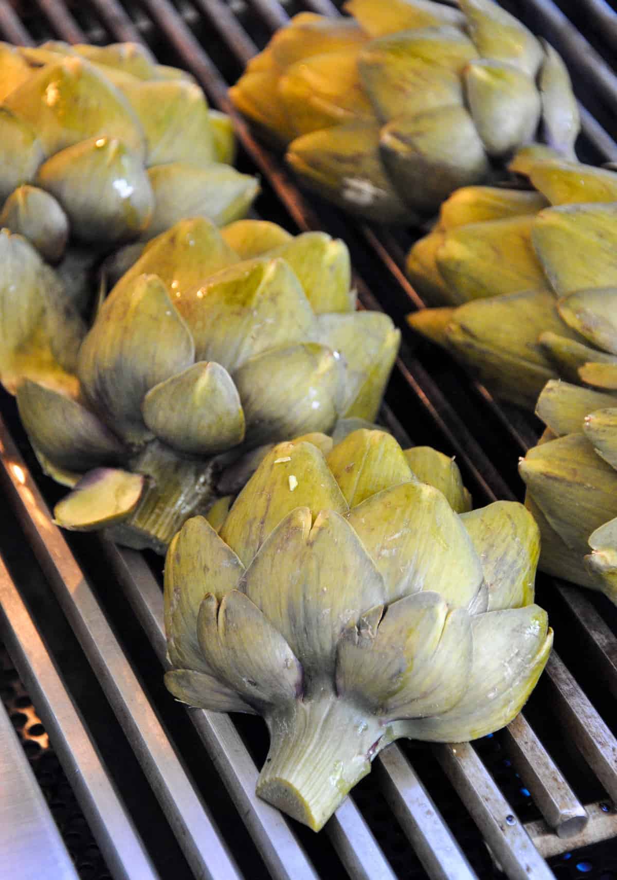 Artichokes on the grill