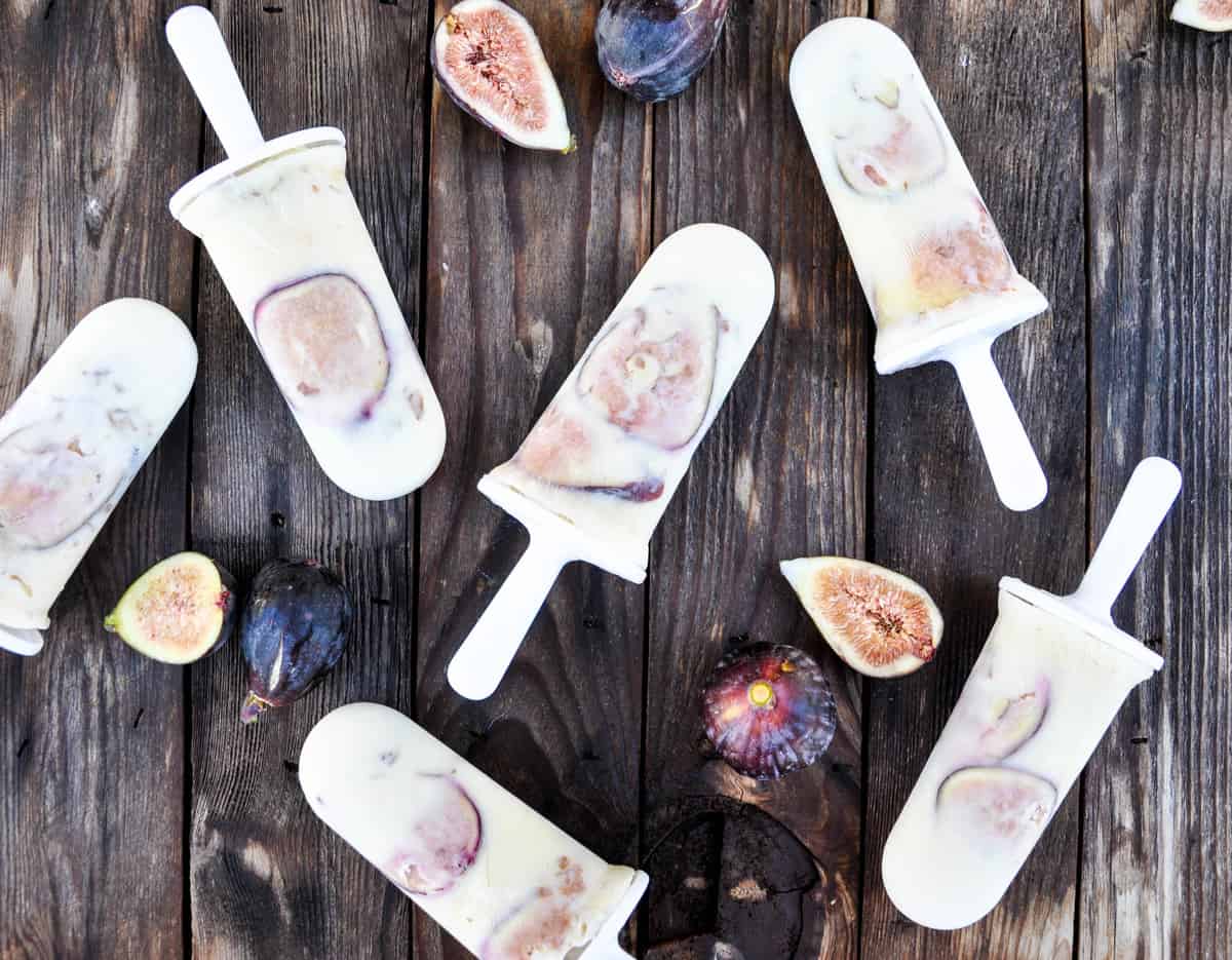 Black Mission Fig and Almond Popsicles