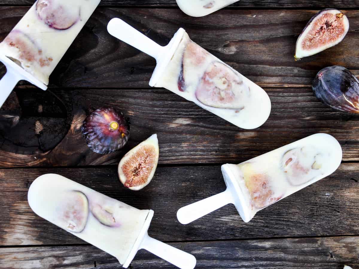 Black Mission Fig and Almond Popsicles 