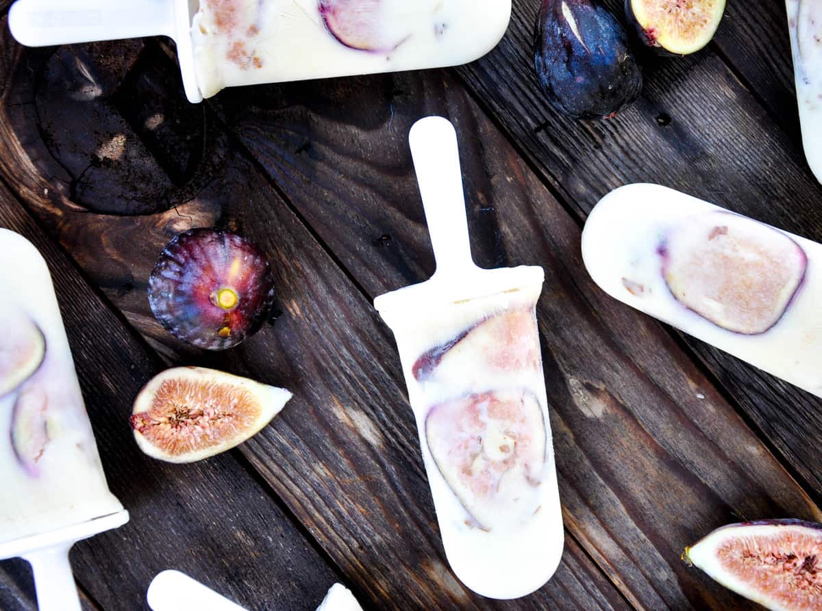 Black Mission Fig and Almond Popsicles