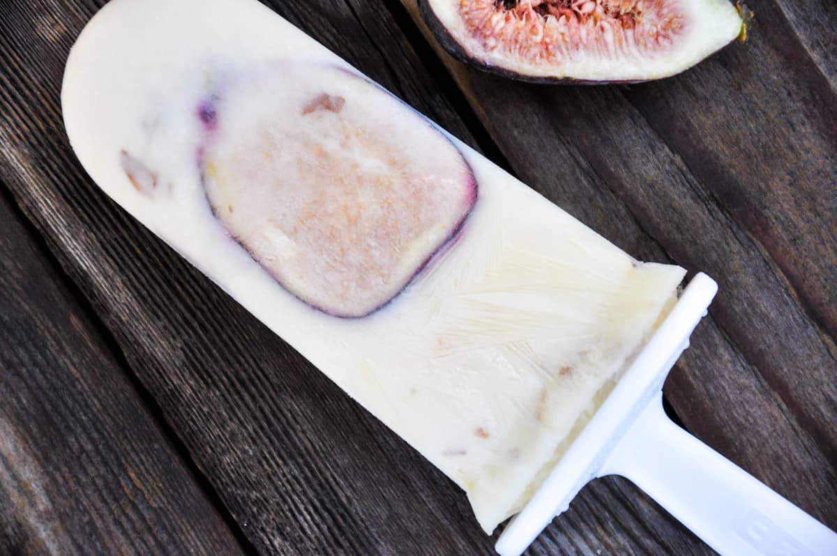 Black Mission Fig and Almond Popsicles