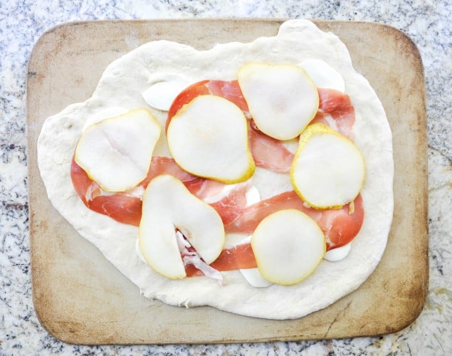 Pear and Prosciutto Pizza Recipe from California Grown