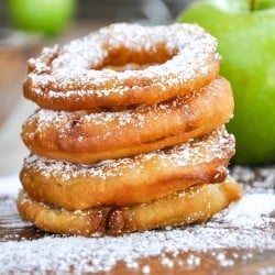 A stack of Fried Apple Rings.