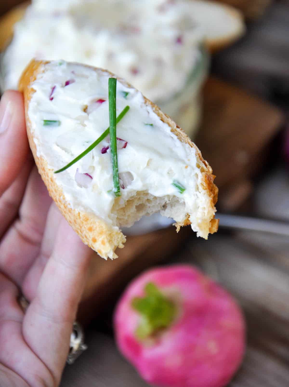 Radish Butter on bread