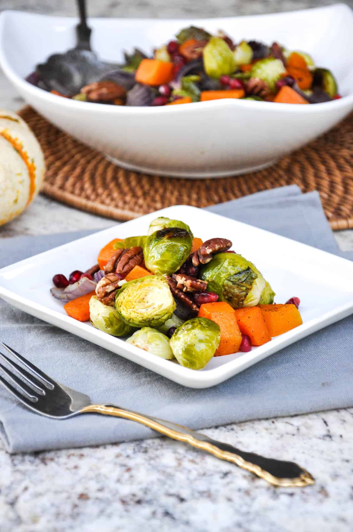 Roasted Brussels Sprout & Butternut Squash Medley