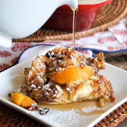 Peaches and Cream French Toast Breakfast Casserole