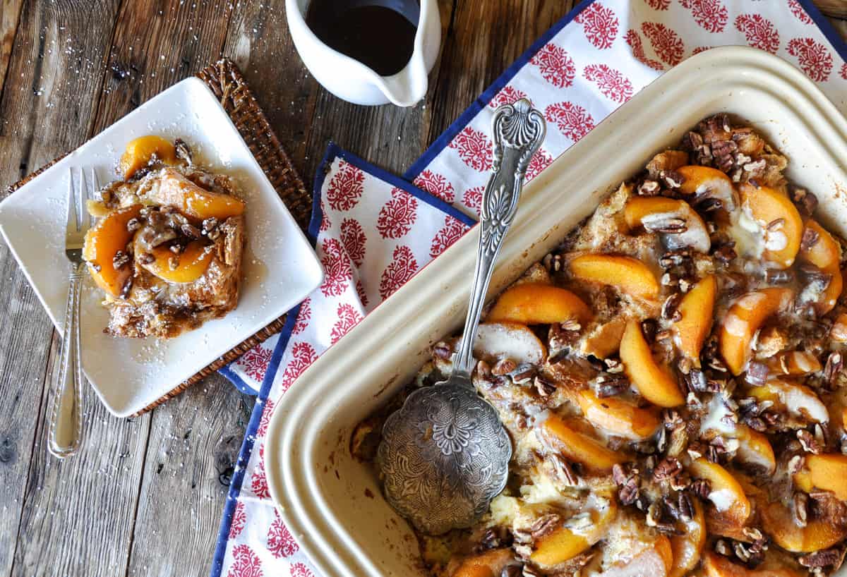 Peaches & Cream French Toast Bake