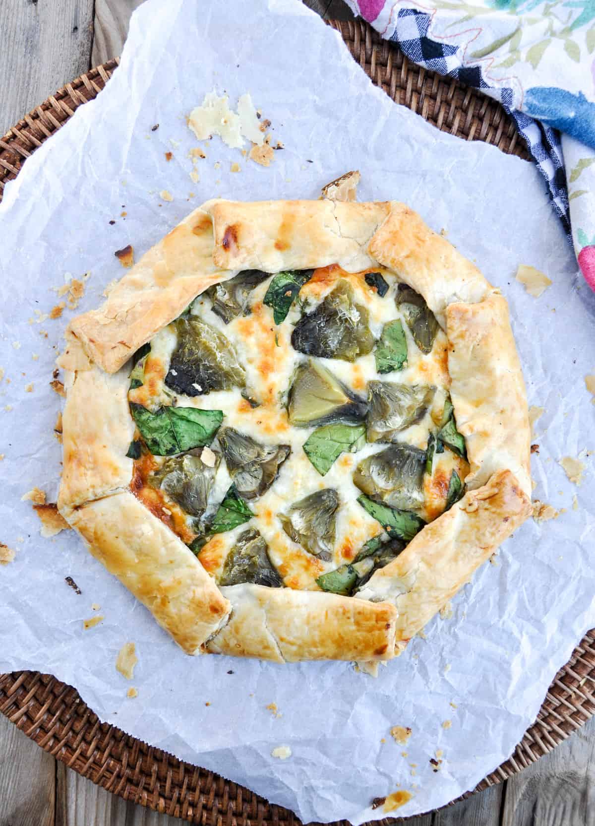 Artichoke Spinach Galette