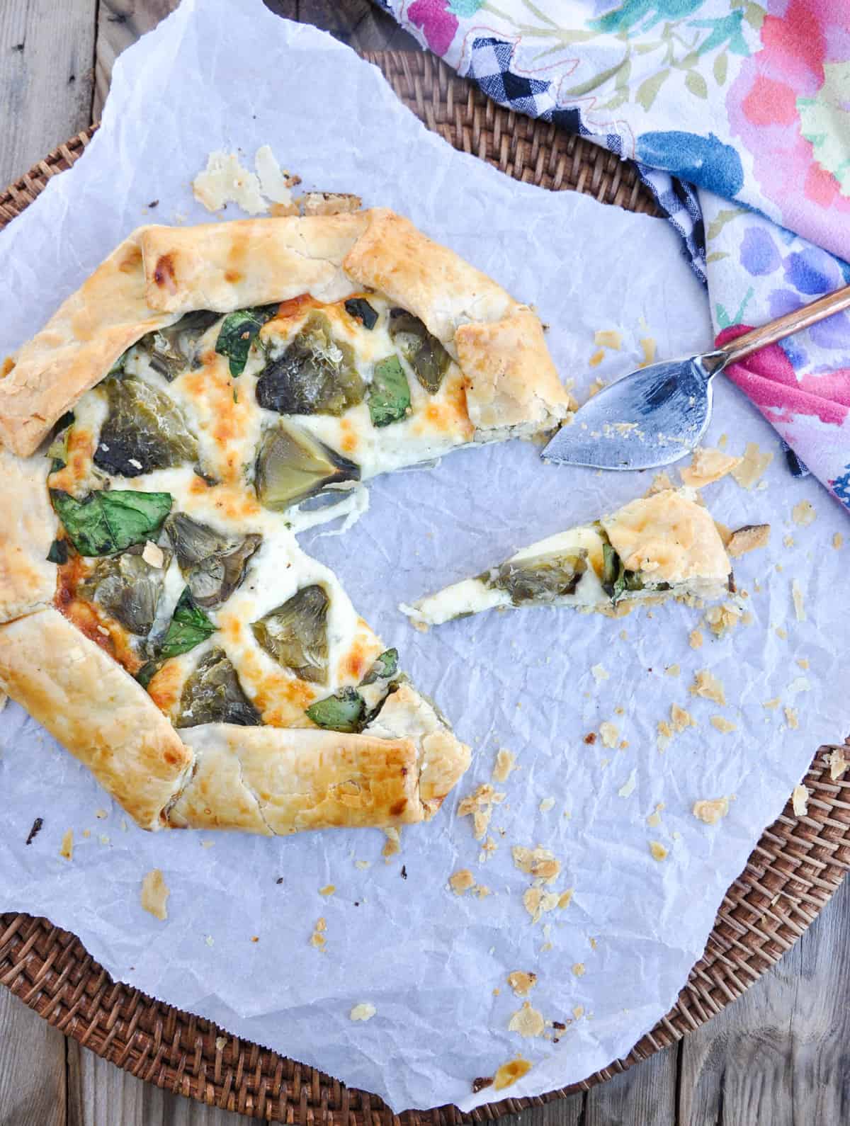 Artichoke Spinach Galette