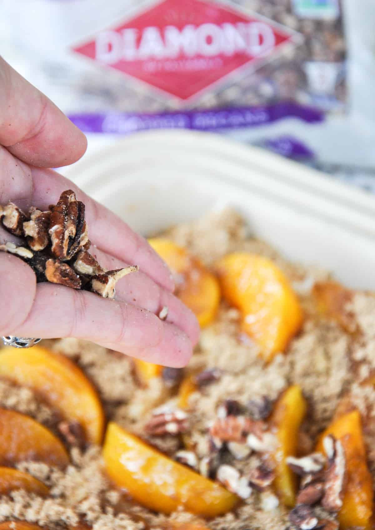 Add chopped pecans to recipe