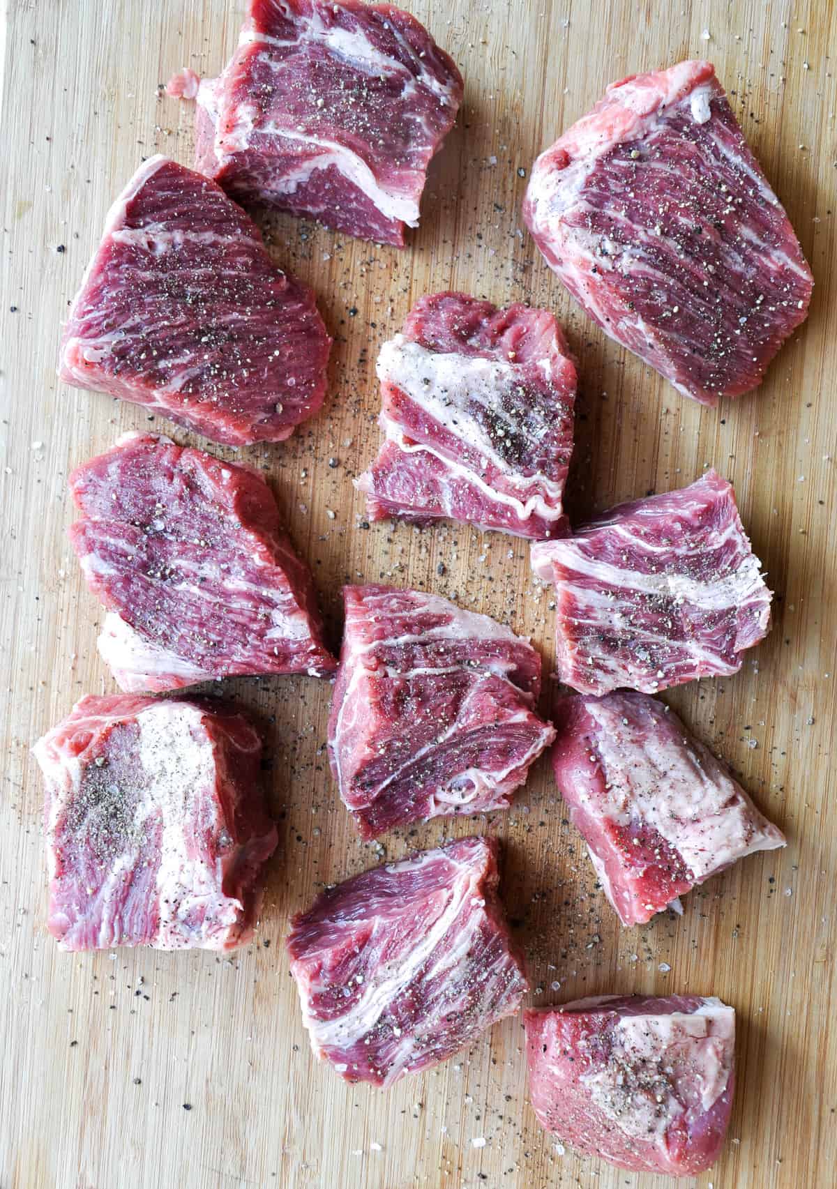 Chuck roast cut in chunks 