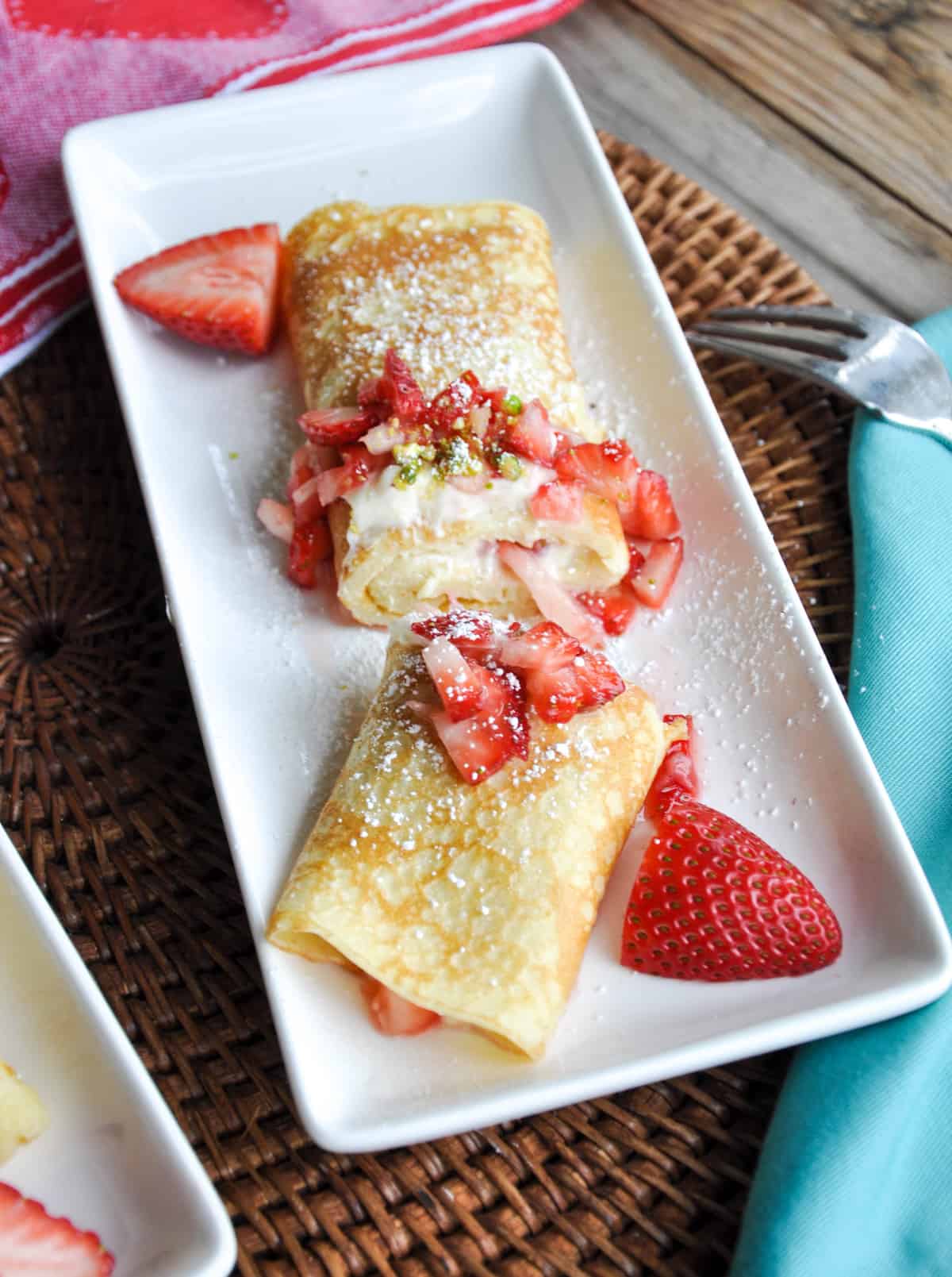 Lemon Crepes With Strawberries & Pistachios – The Best Crepe Recipe