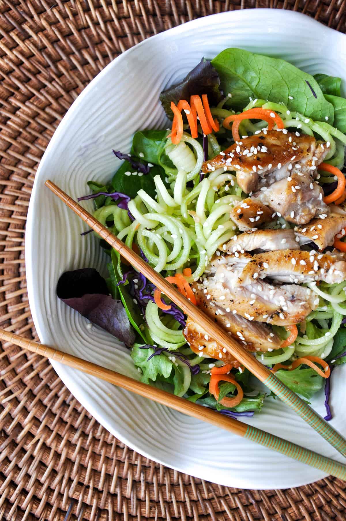 How To Turn A Broccoli Stalk Into Noodles & A Spiralized Broccoli Teriyaki Chicken Recipe