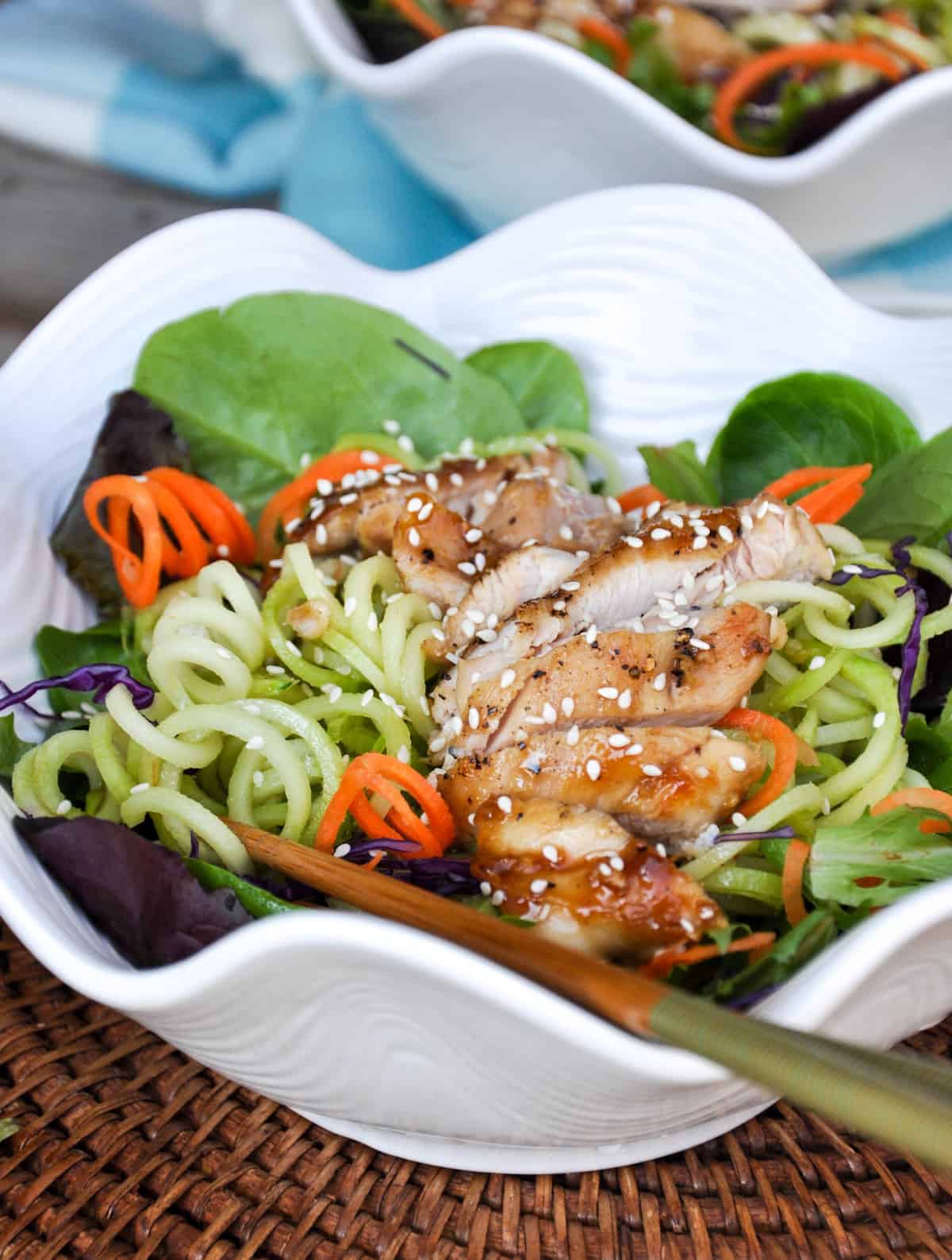 Spiralized Broccoli Teriyaki Chicken Bowl | California Grown