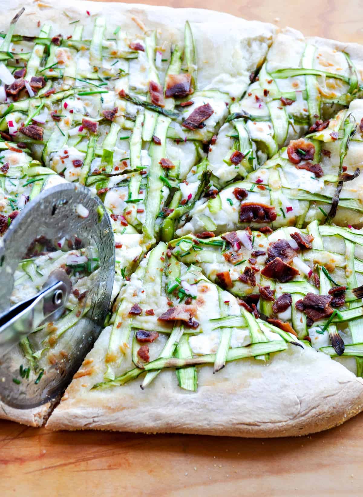 Asparagus Ribbon Pizza