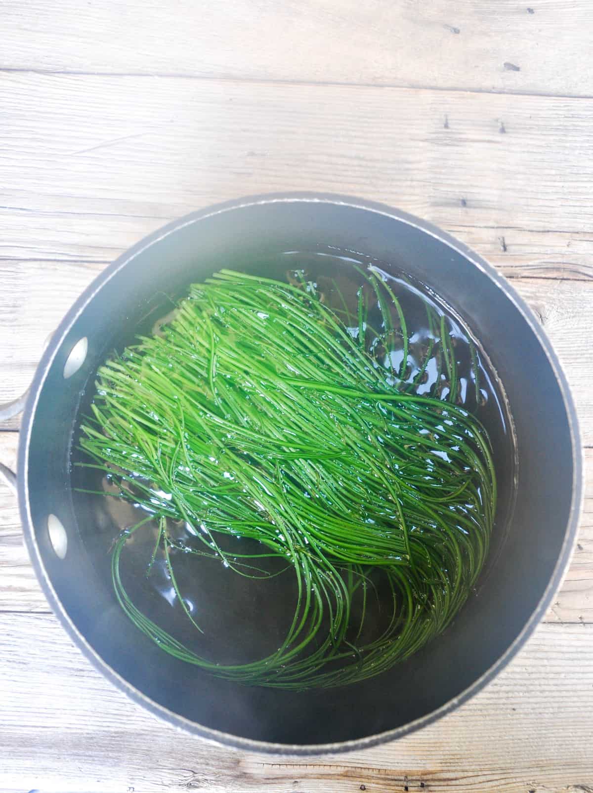 Boil chives