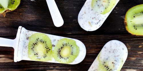 Kiwi Almond Popsicles with Dark Chocolate