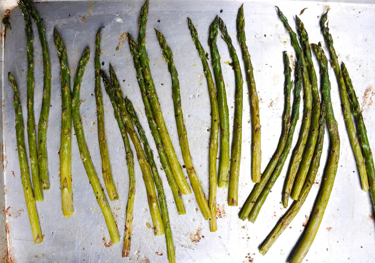 Baked asparagus