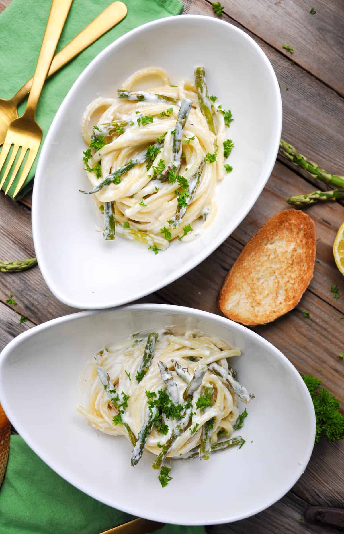 Creamy Lemon Asparagus Pasta