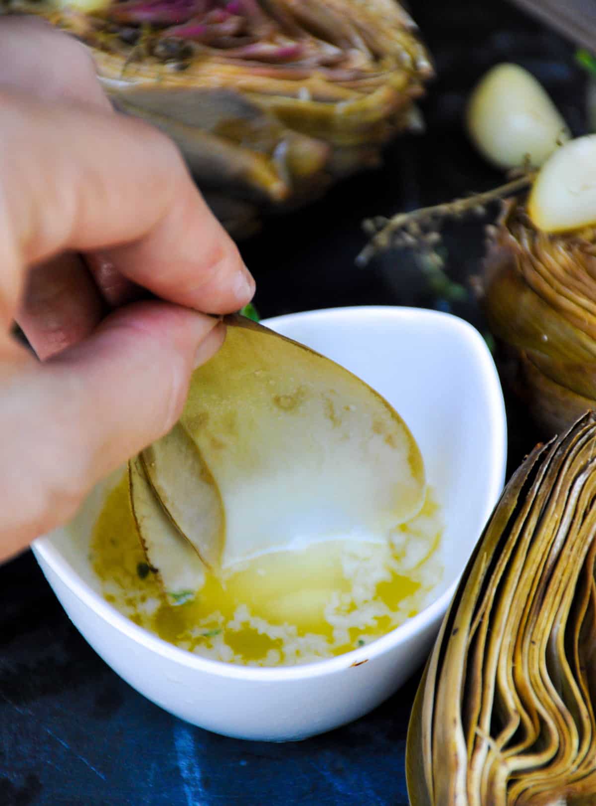 Herbaceous Roasted Artichoke with Garlic and Lemons