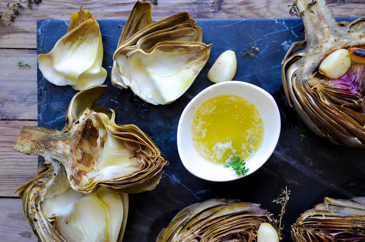 Herbaceous Roasted Artichoke with Garlic and Lemons